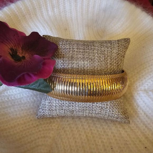 Ross-Simons Jewelry - ROSS SIMONS 18K GOLD OVER STERLING OMEGA BANGLE